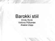 Barokki stiil