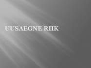 Uusaegne riik