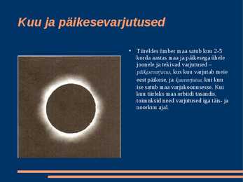 Taevakehade liikumine #11