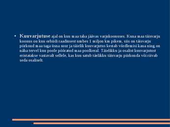 Taevakehade liikumine #13