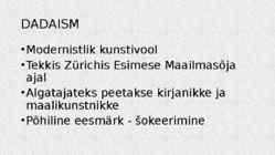 Dada ja metafüüsiline kunst #2