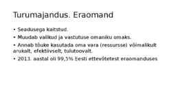 Turumajandus #4