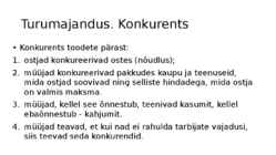 Turumajandus #8