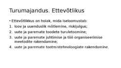 Turumajandus #10