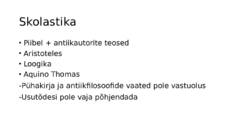 Keskaja ülikoolid ja skolastika #10