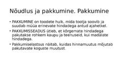 Nõudlus-pakkumine ja turuhind #12