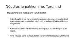 Nõudlus-pakkumine ja turuhind #17