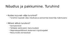 Nõudlus-pakkumine ja turuhind #21