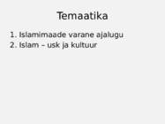 Islamimaailm #2