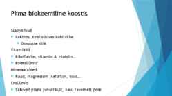 Piim-selle tekkimise keemiline protsess-biokeemiline koostis-erinevas vanuses ja erinevatel imetajatel #4