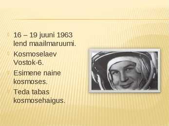 Sõidud kosmosesse 20-sajandil #16