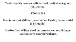 Säilitusained #3