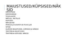 Kaubagruppide liigitamine #14