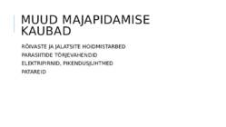 Kaubagruppide liigitamine #23