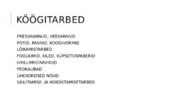 Kaubagruppide liigitamine #24