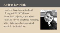 Andrus Kivirähk- Rehepapp #2