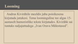 Andrus Kivirähk- Rehepapp #4