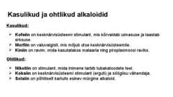 Alkaloidid ja Kofeiin #3
