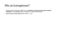 Korruptsioon #2