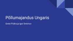 Põllumajandus Ungaris