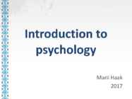 Lecture1 Introduction to psychology