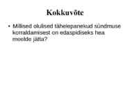 Etiketikursuse lõputöö #8