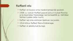 Raffaeli elulugu-teosed ja kuulsad maalid #3