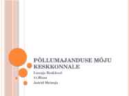 Põllumajanduse mõju keskkonnale