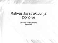 Rahvastiku struktuur ja tööhõive
