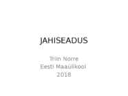 JAHISEADUS