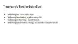 Tuuleenergia kasutamine #3
