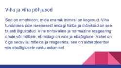 Viha põhjused ja väljendused #2