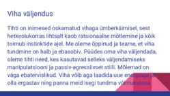 Viha põhjused ja väljendused #4