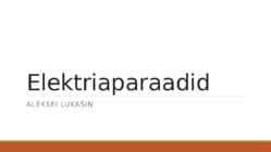 Elektriaparaadid