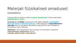 Materjalide klassifikatsioon-materjalide füüsikalised omadused #23