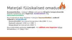 Materjalide klassifikatsioon-materjalide füüsikalised omadused #26