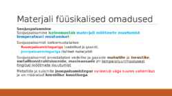 Materjalide klassifikatsioon-materjalide füüsikalised omadused #28