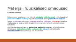 Materjalide klassifikatsioon-materjalide füüsikalised omadused #30