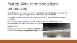 Materjalide klassifikatsioon-materjalide füüsikalised omadused #35