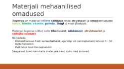 Materjalide klassifikatsioon-materjalide füüsikalised omadused #10