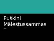 Puškini Mälestussammas
