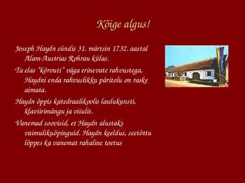 Joseph Haydn ist põhjalik powerpoint presentatsioon #2
