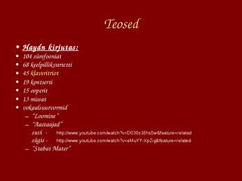 Joseph Haydn ist põhjalik powerpoint presentatsioon #8