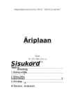Äriplaan-Majutusteenust pakkuv firma ’’Sõrad ja Sarved’’