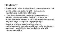 Elektrioht ja ohutusklassid #2