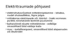 Elektrioht ja ohutusklassid #8