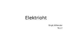 Elektrioht ja ohutusklassid