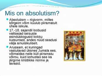 Absolutismiajastu Euroopas #2