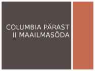 Columbia pärast II maailmasõda