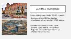 Ülikoolid ja ülikoolide teke #4
